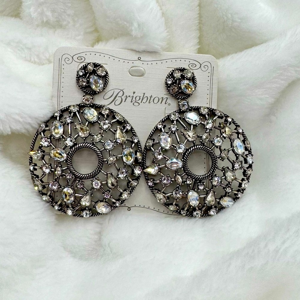 Brighton “One Love” Earrings silver Swarovski crystal